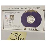 1921 Peace Silver Dollar & Stamps
