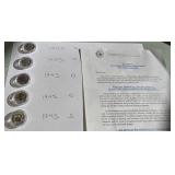 5 Uncirculated Silver Nickels