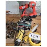 Impact Drill, Drop Light, Hand Grinder,