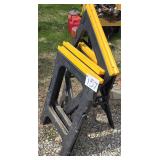 4 Plastic Saw Horses-Big Garage