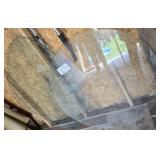 2 Lg Plate Glass Pcs, one round & one egg