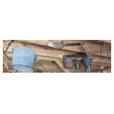 Primitive Tools Hanging from Ceiling-Shed