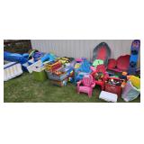 Large Lot of Pool Inflatables, Toys, Chairs,