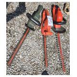 3 Electric Hedge Trimmers, Black & Decker