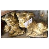 Pair of Cement Foo Dogs, Very Heavy!