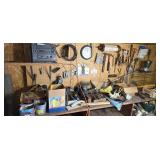 Tools on Work Bench & Around it-Shed