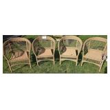 4 Wicker Like Patio Chairs-Shed