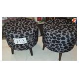 Pair of Animal Print Foot Stools-Big Garage
