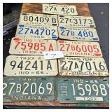 11 Vintage 1960's License Plates,