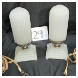 1930's Art Decor Vanity Lamps