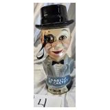 1976 Charlie McCarthy Beam Decanter Bottle 12'