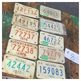 Vintage Motorcycle License Plates