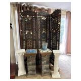 Wood Divider Screen, Gas Fire Columns, Pedestals