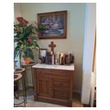 Marble Top Cabinet, Wall Art, Bibles
