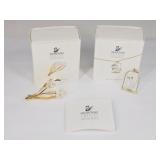 2 Swarovski Crystal Memory Jewelry w/ Boxes