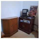 Console Table, TV Stand, DVDs, VHS, Cassettes