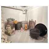 Rain Barrels, Gazing Globe, Fire Pit, Decor