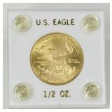 1976 American Gold Eagle 1/2 oz Fine Gold