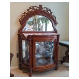 Demilune Curio Cabinet with Mirror
