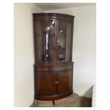 Bassett Furniture Bow Front Corner Cabinet
