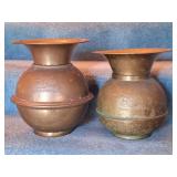 (2) Union Pacific Railroad Spittoons