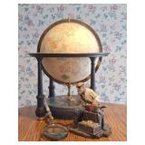 World Globe, Pirate, Magnifying Glass