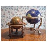 Lapis World Globe, Decorative Wood Globe