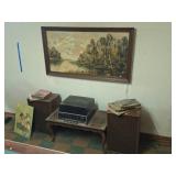 Oil on Canvas, Magnavox Turntable & Speakers