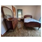 Full Bed, Dresser, Nightstand, Lamps