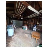 Miller Light Umbrella, Budweiser Chalkboard, Tools