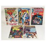 (5) Marvel Comics Fantastic Four 1980's