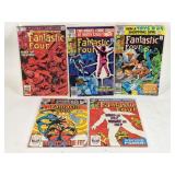 (5) Marvel Comics Fantastic Four 1980's