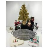 Christmas: Tinsel Tree, Byerï¿½s Choice & Lenox