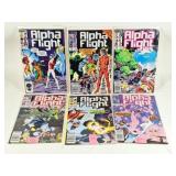 (6) Marvel Comics Alpha Flight 1980's
