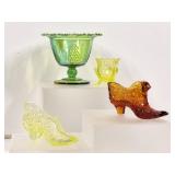 Vintage Glass: Uranium, Advertising Shoe, Fenton