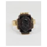 4.8 Grams 10K Gold & Stone Intaglio Cameo Ring