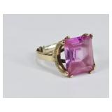 4.29 Grams 10K Gold & Pink Tourmaline Ring
