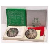 1.65 OZT Sterling Silver, 2 Towle Medallions