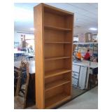 Large Wooden Bookcase W/Adjustable Shelves
