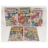 (5) Marvel Comics Fantastic Four 1970's