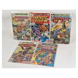 (5) Marvel Comics Fantastic Four 1970's