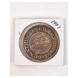 Troy Ounce Silver 1987 IU National Champion Coin