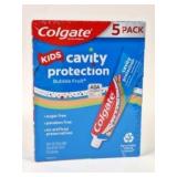 NEW 5pk Kids Colgate Toothpaste, Bubble