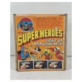Vintage 1976 Super Heroes Light Up Drawing Desk