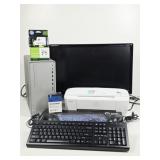 HP Desktop, Printer, Acer Monitor, Blueband Router