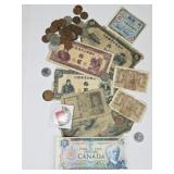 Foreign Currency / Coins: Canada, China WWII