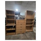 3 Bookshelves & Dresser