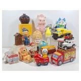 Vintage Banks: Anchor Hocking Pig, Peanut, Tonka