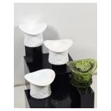 4 Fenton Glass Top Hats