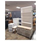 Bookcase, Cubby Storage, Cabinet, Clothing Rack